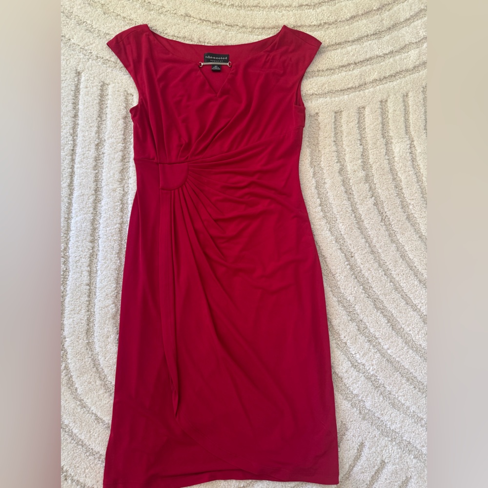 Connected Apparel Vibrant Red Dress